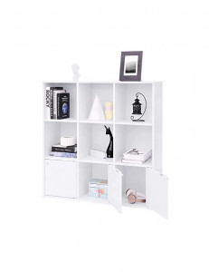 Biblioteca Vasagle, Model Azrael, 97x97x29 cm, Alb - Img 7