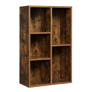 Biblioteca Vasagle, Model Ember, 80x50x24 cm, Maro rustic - Img 2
