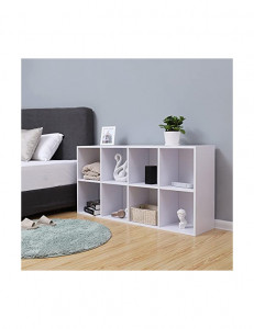Biblioteca Vasagle, Model Oakleigh, 30x130x65 cm, Alb - Img 3