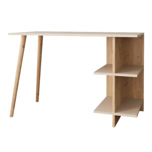 Birou Model Volet, Stejar/Bej nisip, 114x56x76 cm - Img 1