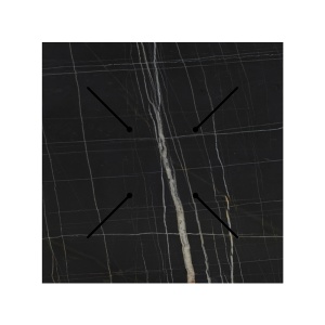 Blat de masă Relian, HPL, 12 mm grosime, aspect marmorat, negru, 60x60 cm - Img 3