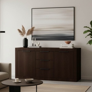 Bufet - Comodă Living Doha, wenge, 150x45x80.5 cm