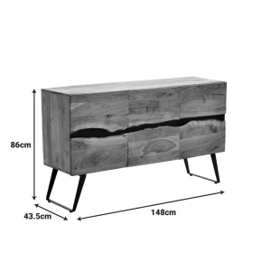 Bufet - Comodă Living Imena Cabinet, natur, 148x43.5x86 cm - Img 9