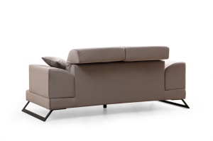 Canapea 2 locuri Frido Gri deschis 185x100x92 cm - Img 7