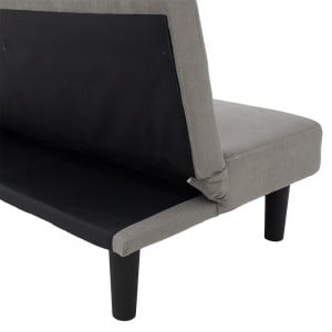 Canapea extensibila Breathe material textil gri 167x77x73 cm - Img 6