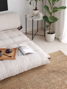 Canapea extensibilă cu 2 locuri Fold Alb 120x79x75 cm - Img 4