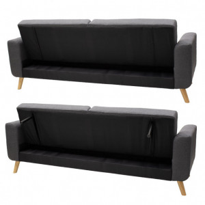 Canapea extensibila cu 3 locuri, gri Carmelo 214x80x86cm - Img 8