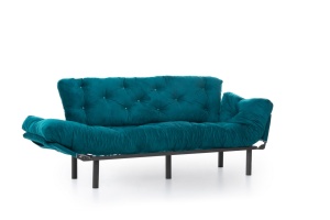 Canapea extensibilă cu 3 locuri Nitta Verde inchis 225x70 cm - Img 8