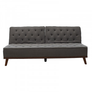 Canapea extensibila Marco material textil gri 180x80x80cm - Img 5
