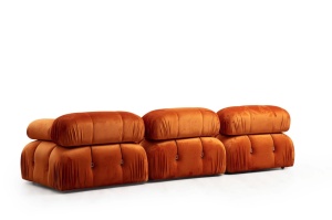 Canapea modulara Bubble Portocaliu 95x95x75 cm - Img 2