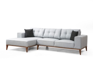 Coltar extensibil Montana Gri deschis 288x160x85 cm - Img 3