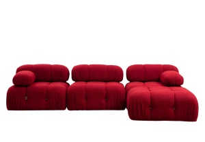 Colțar modular Bubble Rosu 288x190x75 cm - Img 13