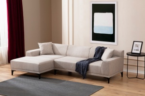 Colțar Petra Alb 145x250x69 cm - Img 3