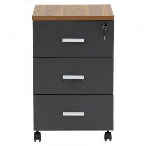 Comoda mobila Model Eugene, Nuc/Antracit, 40x48x63 cm - Img 4