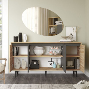 Comoda Model Augusta, Stejar, 160x40x78 cm - Img 3