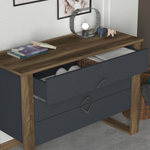 Comoda Model Bumerang V1, Nuc/Antracit, 110x44.8x76 cm - Img 4