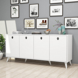 Comoda Model Elite, Alb, 180x45x80 cm - Img 2