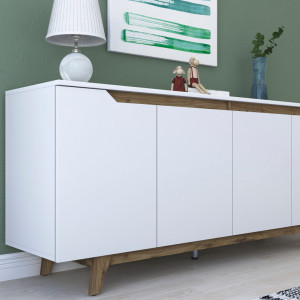 Comoda Model GD102, Alb/Nuc, 480x45x78.6 cm - Img 4