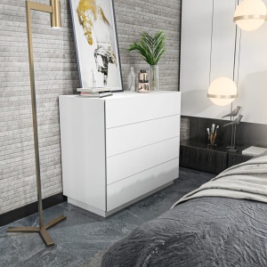 Comoda Model Lines, Alb, 90x45x81.6 cm - Img 2