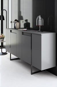 Comoda Model Luxe, Antracit/Negru, 160x35x80 cm - Img 4