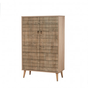 Comoda Model Multibox V2, Stejar sonoma, 80x36x127 cm - Img 6