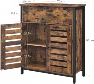 Comoda Model Pearl, Maro rustic, 68.6x30x80 cm - Img 6