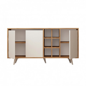 Comoda Model Seria, Stejar/Alb, 140x40x86 cm - Img 3