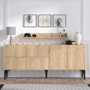 Comoda Model Stella, Stejar, 180x40x55 cm