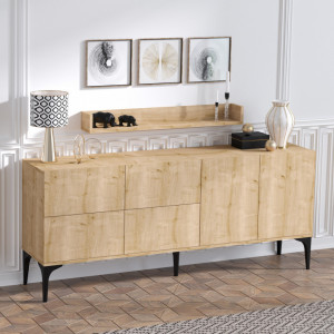Comoda Model Stella, Stejar, 180x40x55 cm - Img 2