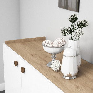 Comoda Model Sumer, Stejar/Alb, 180x41x77.8 cm - Img 4