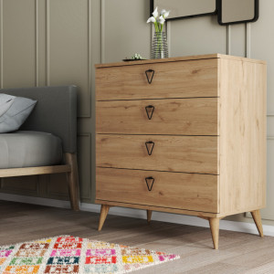 Comoda Model Versa, Stejar, 80x45x90.8 cm - Img 1