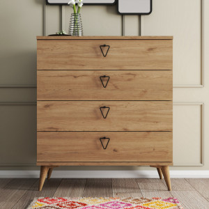 Comoda Model Versa, Stejar, 80x45x90.8 cm - Img 2