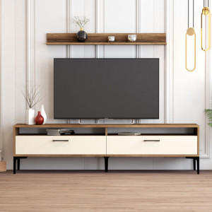 Comoda TV Istanbul - Walnut, Crem - Img 1