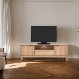 Comodă TV Model Hamea, Natur, 145x39.5x49 cm - Img 2