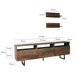 Comoda TV Onda - Walnut - Img 9