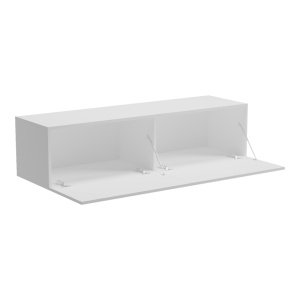 Comoda TV Rival, suspendata, cu iluminare LED, Alb, 120 x 35 x 30 cm - Img 2