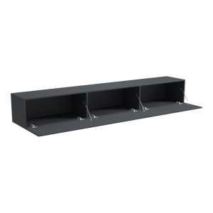 Comoda TV Rival, suspendata, cu iluminare LED, Antracit, 210 x 35 x 30 cm - Img 2