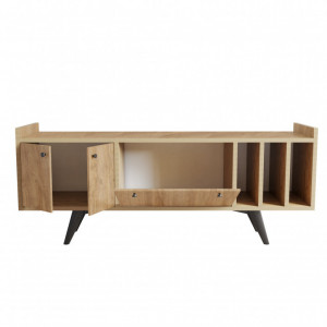 Comoda TV Salvador, Model Brukge, 150x56x40 cm, Stejar - Img 5
