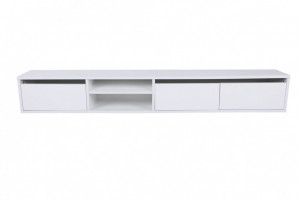 Comoda TV Salvador, Model Dublin, 180x30x25 cm, Alb - Img 2