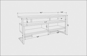 Comoda TV Salvador, Model Merrion, 110x49.9x35 cm, Alb/Antracit - Img 6