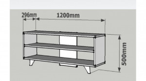 Comoda TV Salvador, Model One, 120x50x29.6 cm, Nuc - Img 4