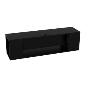 Comoda TV Salvador, Model Paldi, 135x39x35.2 cm, Negru - Img 2