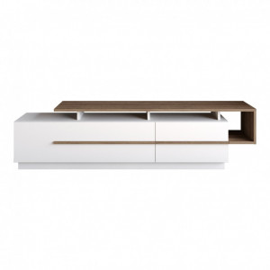 Comoda TV Salvador, Model Pia, 180x46.4x38.9 cm, Nuc/Alb - Img 4