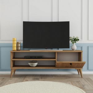 Comoda TV Salvador, Model Retro1562, 120x44.6x29.5 cm, Stejar - Img 3