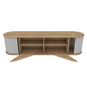 Comoda TV Salvador, Model Stor, 180x60x43 cm, Stejar safir/Alb - Img 13