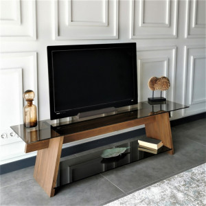 Comoda TV Salvador, Model TV201, 158x45x40 cm, Stejar - Img 6