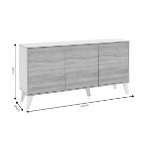 Consola Billie sonoma - gri deschis149x40x77cm - Img 6