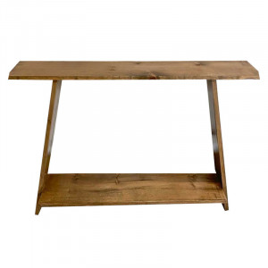 Consola Model Edgar, Nuc, 139x29x90 cm, blat lemn masiv - Img 3
