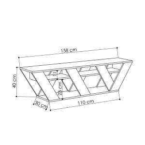 Consola TV Ralla Antracit 158x40x30 cm - Img 3