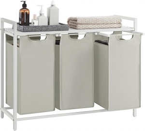 Cos de rufe, Vasagle, Alb, 92.5×33×72 cm - Img 7